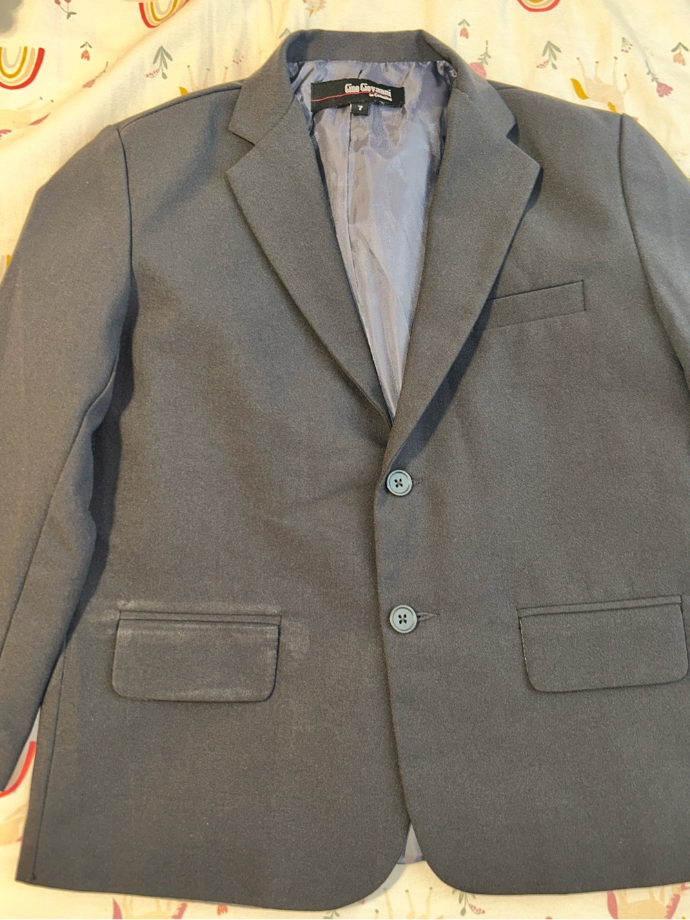 Gino Green Kids' Gray Sport Coat - Classic Two-Button Blazer